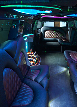 LED lights on limo